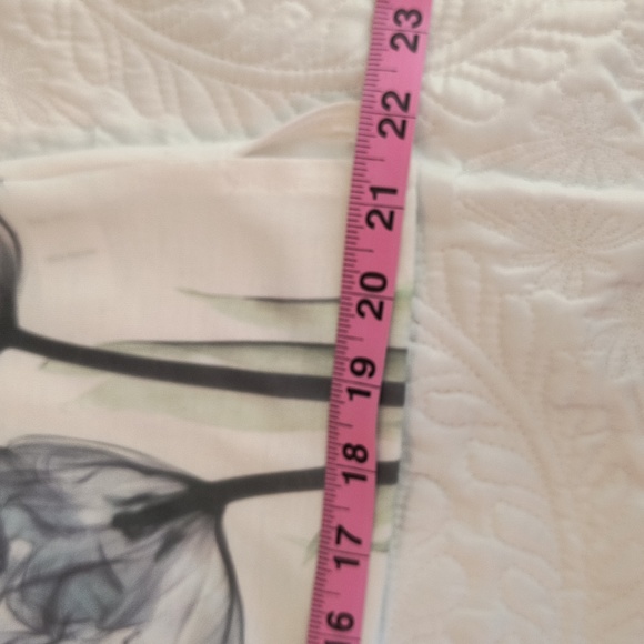 Serengeti White 3/4 sleeve floral print t-shirt top size M - Picture 11 of 13